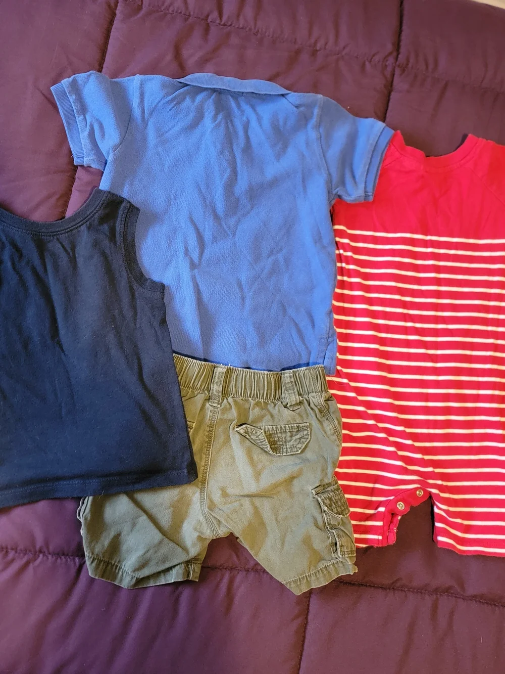 Baby Boy 18/24M Summer Clothes Lot | Polo, Old Navy, Shorts + Romper